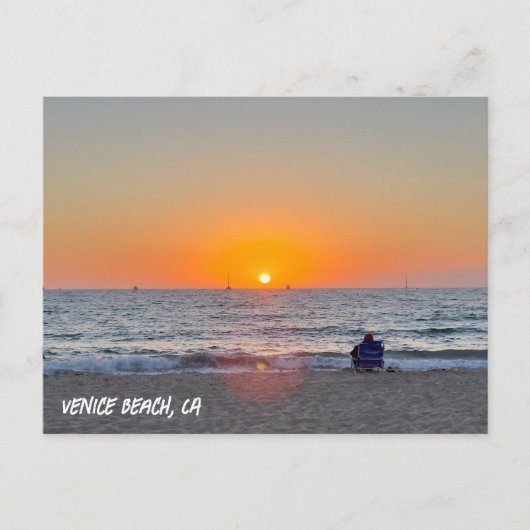 Carte Postale Beau coucher de soleil d'été - Venice Beach, CA (Devant)