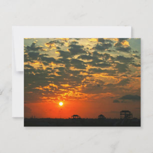 Carte Postale Beau coucher de soleil en silhouette