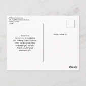 Carte Postale Beau coucher de soleil Merci photo côtière (Dos)