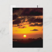 Carte Postale Beau coucher de soleil : Ski du centre-ville, San (Devant / Derrière)