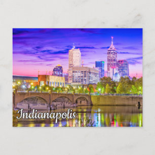 Carte Postale Beau coucher de soleil sur Indianapolis, Indiana