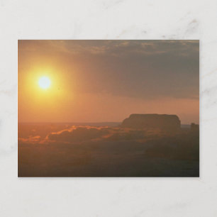 Carte Postale Beau coucher de soleil : Surmonter au soleil, Quas