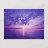 Carte Postale Beau coucher de soleil violet (Devant)