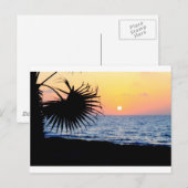 CARTE POSTALE BEAU COUCHER DU SOLEIL DE PLAGE (Devant / Derrière)