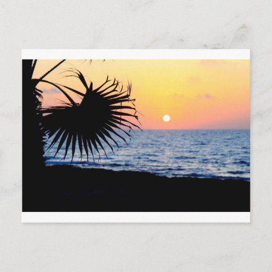 CARTE POSTALE BEAU COUCHER DU SOLEIL DE PLAGE (Devant)