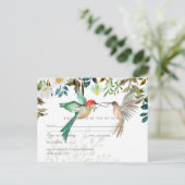 Carte Postale Beau COUPLE de COLIBRIS Mariage (Debout devant)