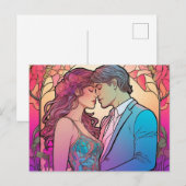 Carte Postale Beau Couple Romantique (Devant / Derrière)