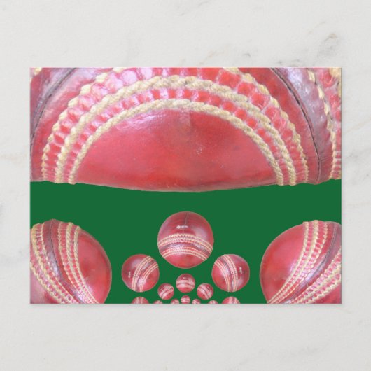 Carte Postale Beau Cricket Ball Art Design (Devant)