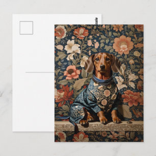 Carte Postale Beau Dachshund Brown   Portrait Dachshund