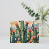 Carte Postale Beau désert de Cactus (Debout devant)