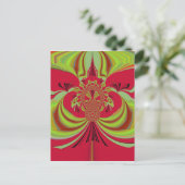 Carte Postale Beau design jaune rouge. Code vecteur d'inspiratio (Debout devant)