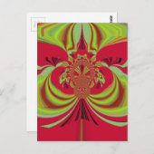 Carte Postale Beau design jaune rouge. Code vecteur d'inspiratio (Devant / Derrière)