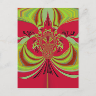 Carte Postale Beau design jaune rouge. Code vecteur d'inspiratio