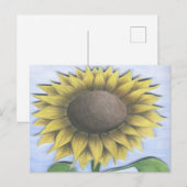 Carte Postale Beau Dessin De Tournesol (Devant / Derrière)