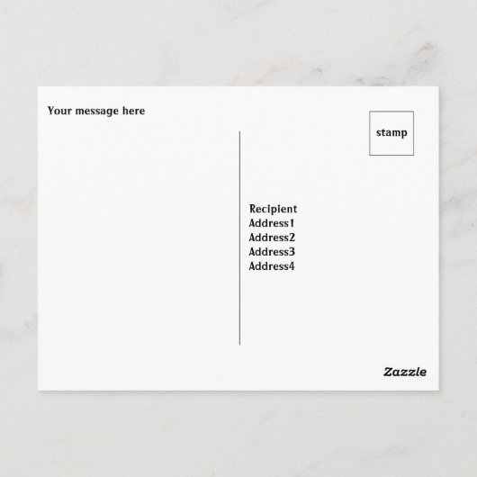 Carte Postale Beau Donkey Penser à vous. Modifiable (Dos)