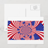 Carte Postale Beau drapeau américain Extraordinaire Kaleidoscope (Devant / Derrière)