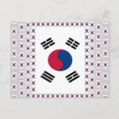 Carte Postale Beau Drapeau Diagonal Coréen : Un Art Infini (Devant)