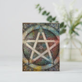 Carte Postale Beau Et Coloré Pagan Pentacle (Debout devant)