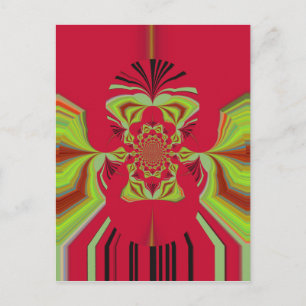 Carte Postale Beau Extraordinaire Africain rouge Motif Motif