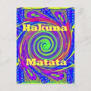 Carte Postale Beau Extraordinaire coloré Vecteur de tourbillon g