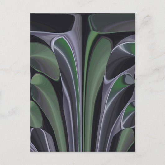 Carte Postale Beau Extraordinaire Vert Aurora Texture Art Design (Devant)