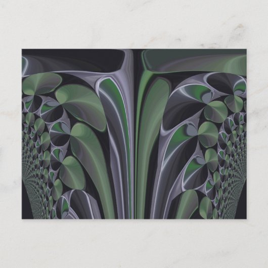 Carte Postale Beau Extraordinaire Vert Aurora Texture Art Design (Devant)