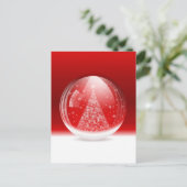 Carte Postale Beau globe neigeux (Debout devant)