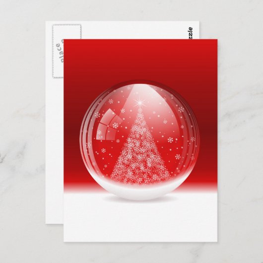 Carte Postale Beau globe neigeux (Devant / Derrière)