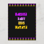 Carte Postale Beau Hakuna Matata Art Print (Devant)
