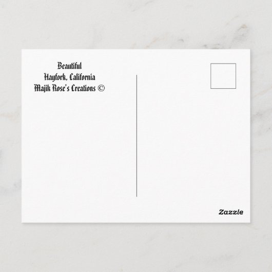 Carte Postale Beau Hayfork, Californie... (Dos)