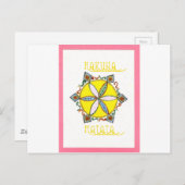 Carte Postale Beau Inspirationnel Star Floral Vector Motif (Devant / Derrière)