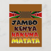 Carte Postale Beau Jambo Kenya Hakuna Matata Joli Art (Devant)