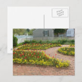 Carte Postale Beau jardin de tulipes Colonial Williamsburg (Devant / Derrière)