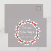 Carte Postale Beau Joyeuses Fêtes (Devant / Derrière)