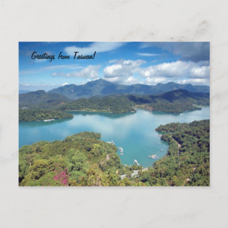 Carte Postale Beau lac de la Lune de Soleil à Taïwan