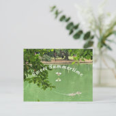 Carte Postale Beau lac d'été avec canards. (Debout devant)