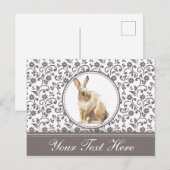 Carte Postale Beau lapin de Pâques personnalisé (Devant / Derrière)
