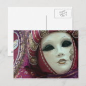 Carte Postale beau masque de Venise (Devant / Derrière)