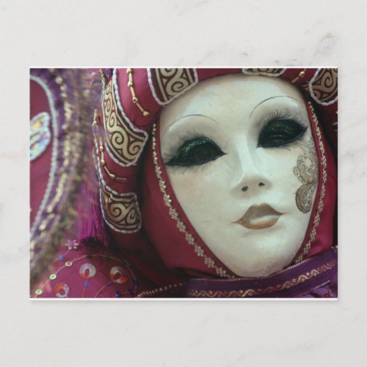 Carte Postale beau masque de Venise (Devant)
