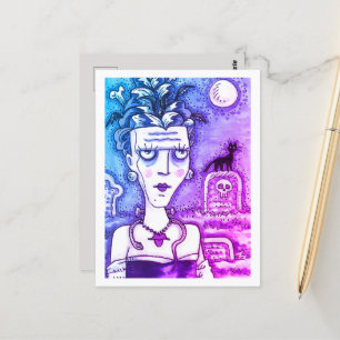 CARTE POSTALE BEAU MONSTRE DÉPLAISANT FRANKENELLA, GRAVES, CAT