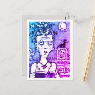 CARTE POSTALE BEAU MONSTRE DÉPLAISANT FRANKENELLA, GRAVES, CAT