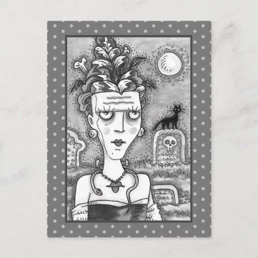 CARTE POSTALE BEAU MONSTRE DÉPLAISANT FRANKENELLA, GRAVES, CAT (Devant)