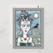 CARTE POSTALE BEAU MONSTRE DÉPLAISANT FRANKENELLA, GRAVES, CAT (Devant / Derrière)