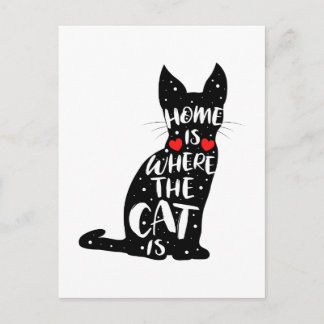 Carte Postale Beau motif de chat digne d'être aimé