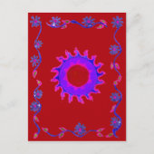 Carte Postale Beau Motif Indien Mehndi Art Design (Devant)