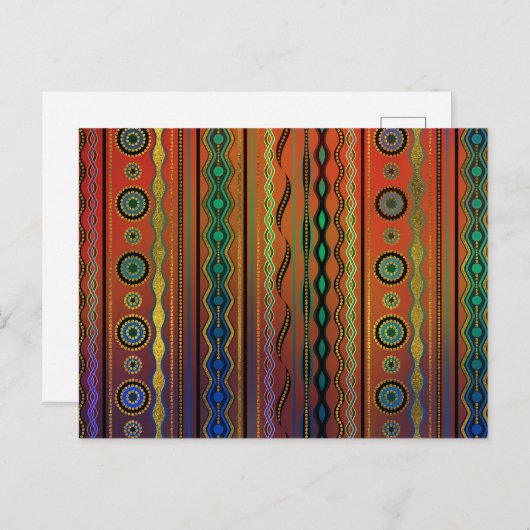 Carte Postale Beau Motif tribal translucide (Devant / Derrière)