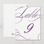 Carte Postale Beau numéro de tableau (couleur de texte personnal (Devant / Derrière)