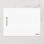 Carte Postale Beau numéro de tableau (couleur de texte personnal (Dos)