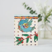 Carte Postale Beau oiseau volant et chantant (Debout devant)