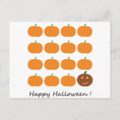 Carte Postale Beau Patch Citrouille Halloween (Devant)